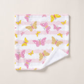 Papillon rose et or (Gant de toilette)