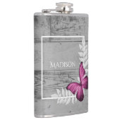 Papillon rose Flacon rustique (Droite)