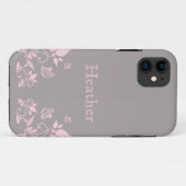 Papillon rose Floral BT iPhone 5 Coque (Dos (Horizontal))