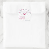Papillon rose foncé Stickers Mariage Whimsy (Sac)