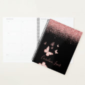 Papillon Rose Gold Parties scintillant 2023 Planne (Devant avec enveloppe)