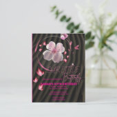 Papillon rose Invitation d'anniversaire, Papillon (Debout devant)