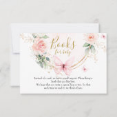 Papillon rose Livres pour carte bébé (Devant)