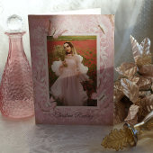 Papillon rose pâle Vintage Quinceanera Invitation