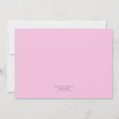 Papillon rose Polkadot Invitation d'anniversaire (Dos)