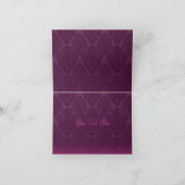 Papillon rose/pourpre et Carte de remerciements Da (Intérieur)