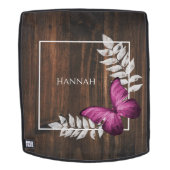 Papillon rose rustique Sac à dos personnalisé (Devant amovible)