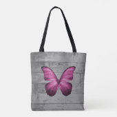 Papillon rose Rustique Sac fourre-tout personnalis (Dos)