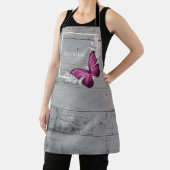 Papillon rose Rustique Tablier personnalisé (Insitu)