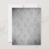 Papillon rose Vintage Mariage damassé RSVP (Dos)