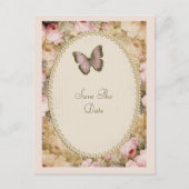 Papillon Roses Anciennes, Notes de Musique Carte d (Devant)