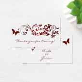 Papillon rouge, Merci Cartes pour Mariage (Bureau)