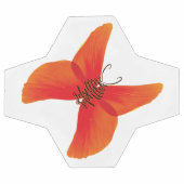Papillon rouge orange avec votre nom (Plat)