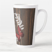 Papillon rouge rustique Mug Latte personnalisée (Droite)