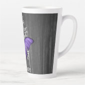 Papillon rustique pourpre Mug Latte personnalisée (Droite)