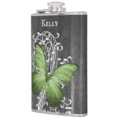 Papillon rustique vert Flacon personnalisé (Gauche)