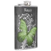 Papillon rustique vert Flacon personnalisé (Droite)