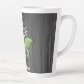 Papillon rustique vert Mug Latte personnalisée (Droite)