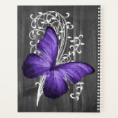 Papillon rustique violet Planificateur personnalis (Dos)