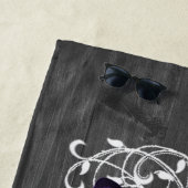 Papillon Rustique violet Serviette de plage person (En situation)