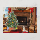 Papillon Santa Feestdagenkaart (Achterkant)