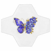Papillon saphir à fleurs (Plat)
