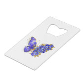 Papillon saphir à fleurs (Devant Angle)