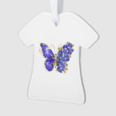 Papillon saphir à fleurs (devant)