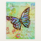Papillon sarcelle et violet (Devant)
