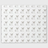 Papillon schets behang cadeaupapier (Vlak)