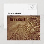 Papillon sculpté Nouvelle adresse Carte postale de (Devant / Derrière)