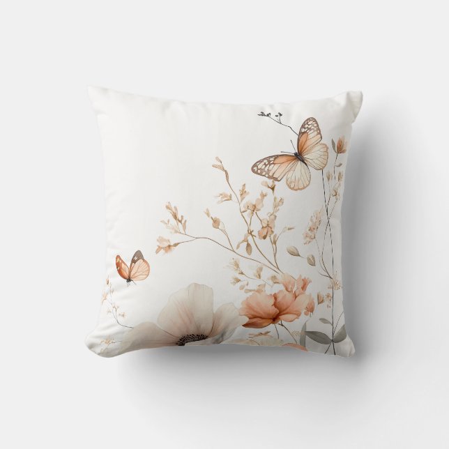 Papillon serein et Coussin floral (Recto)