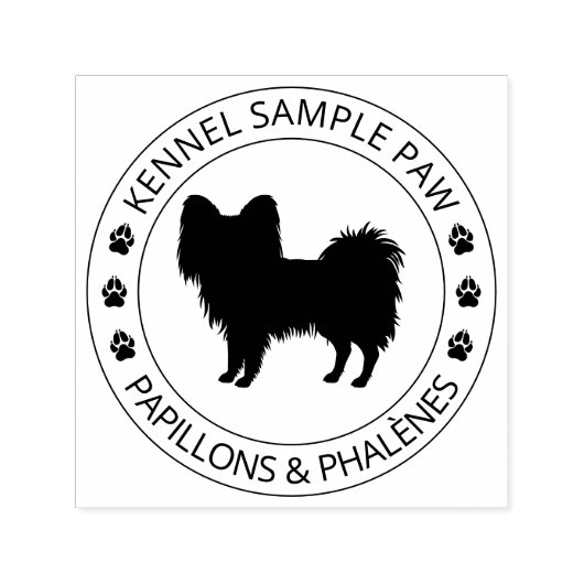 Papillon Silhouette met poten en aangepaste tekst Zelfinktende Stempel (Design)
