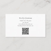 Papillon Silhouette Modern Black White Visitekaartje (Achterkant)