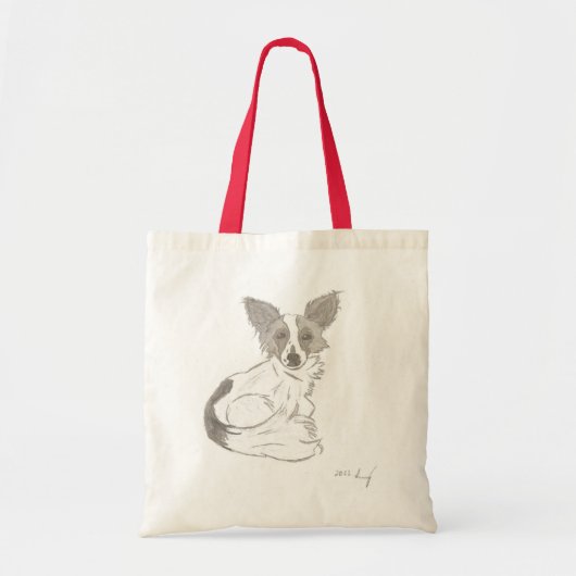 Papillon Sketch Canvas tas (Voorkant)