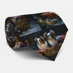 Papillon Sneeuw slee Christmas decoratie Stropdas
