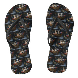 Papillon Sneeuw slee Christmas decoratie Teenslippers