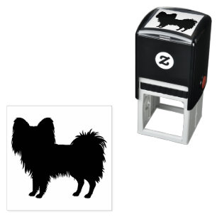 Papillon Speelgoedras Hond Silhouet Zelfinktende Stempel