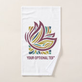 Papillon stylisé Texte facultatif (Serviette à main)