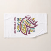 Papillon stylisé Texte facultatif (Serviette à main)