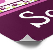 Papillon Sugar Plum Lettre & Nom Poster d'Art Mur (Coin)