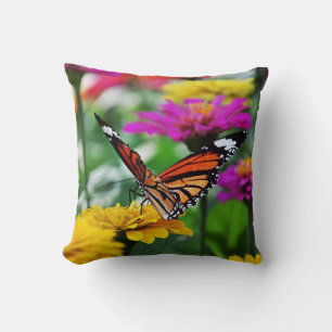 Papillon sur fleur - Coussin