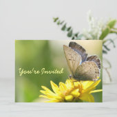 Papillon sur Invitation de Fête de l'mariée de fle (Debout devant)