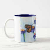 Papillon sur la tasse 11oz (blanc/marine) de (Gauche)
