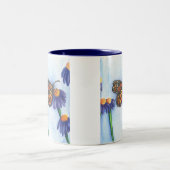 Papillon sur la tasse 11oz (blanc/marine) de (Centre)