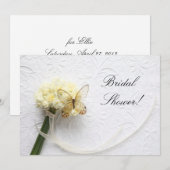 papillon sur le bouquet de fleurs invitation de do (Devant / Derrière)
