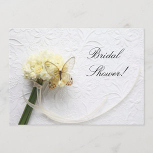 papillon sur le bouquet de fleurs invitation de do