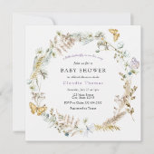 Papillon sur le chemin Boho Baby shower Invitation (Devant)