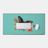 Papillon sur le mât de bureau Rose (Clavier et souris)