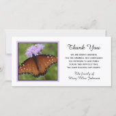 Papillon sur le Merci de Sympathie Fleur (Devant)